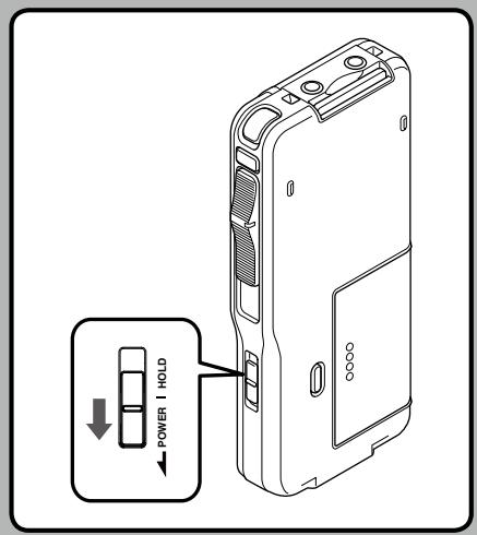 OLYMPUS DS'5500 - Mise en marche de l'enregistreur - 1