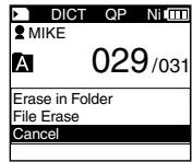 OLYMPUS DS'5500 - Effacement de fichiers - 1