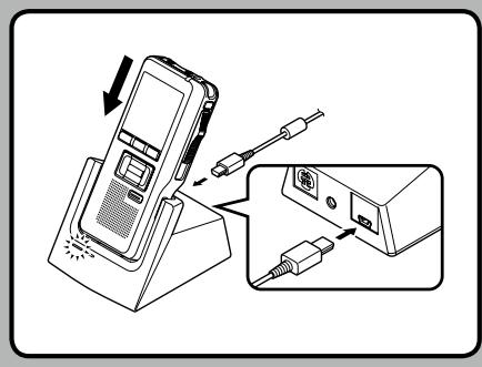 OLYMPUS DS'5500 - Chargement des batteries à l'aide du support - 2