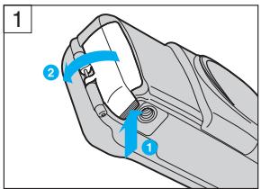 OLYMPUS STYLUS 150 - LOADING AND CHECKING THE BATTERY - 1
