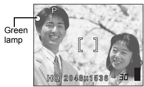OLYMPUS Μ[MJU:] 300 DIGITAL - Position the AF target mark on the subject you want to focus on. - 5