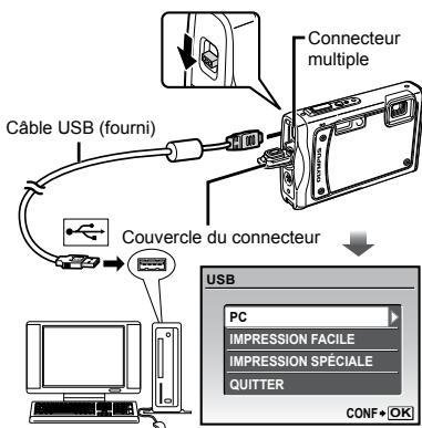 OLYMPUS Μ TOUGH-8000 - Connectez l'appareil photo à un ordinateur. - 1