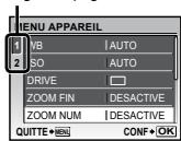 OLYMPUS Μ TOUGH-8000 - Utiliser le menu - 13