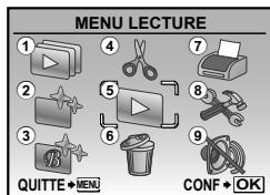 OLYMPUS Μ TOUGH-8000 - Menu des fonctions d'affichage, d'edition et d'impression - 3