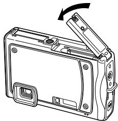 OLYMPUS Μ TOUGH-8000 - Insérer la batterie et la carte xD-Picture Card™ (vendue séparément) dans l'appareil photo - 4