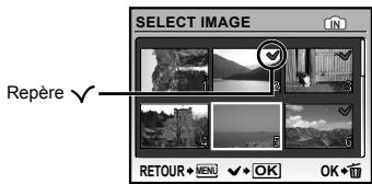 OLYMPUS Μ TOUGH-8000 - Pour selectionner et effacer les images une a la fois [SELECT IMAGE] - 1