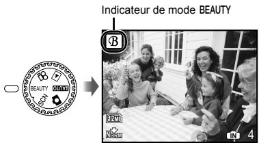 OLYMPUS Μ TOUGH-8000 - Réglez la molette mode sur BEAUTY. - 1