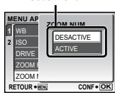 OLYMPUS Μ TOUGH-8000 - Utiliser le menu - 14