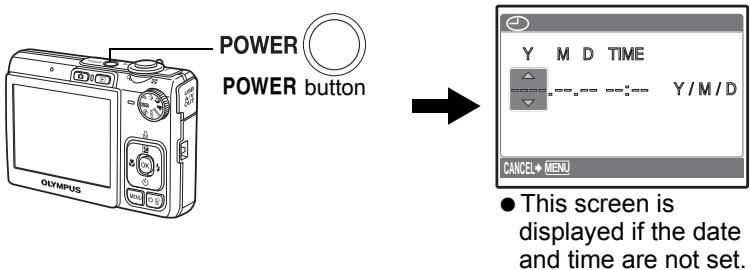 OLYMPUS C520 - b. Press the POWER button. - 1
