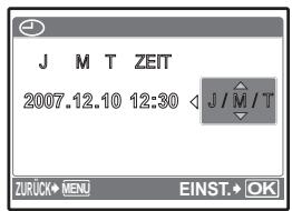 OLYMPUS C520 - Informationen zum Datums- und Zeiteinstellungsmenü - 7