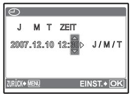 OLYMPUS C520 - Informationen zum Datums- und Zeiteinstellungsmenü - 6