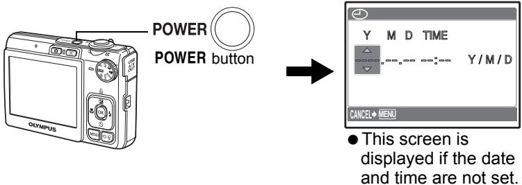 OLYMPUS X820 - b. Press the POWER button. - 1