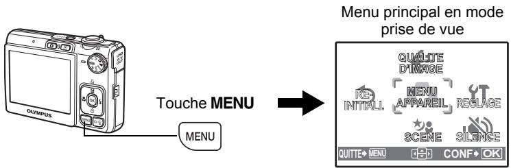 OLYMPUS X820 - Menu principal - 1