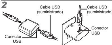 OLYMPUS VR-325 - Carga de la bateria con el adaptor USB de CA suministrado - 3