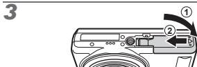 OLYMPUS VR-325 - Satta i batteriet och SD/SDHC-minneskortet (säljs separat) - 3