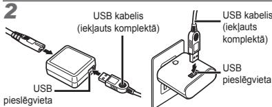 OLYMPUS VR-325 - Akumulatora uzlade, izmantojot komplektacija ieklauto USB mainstravas adapteri - 3