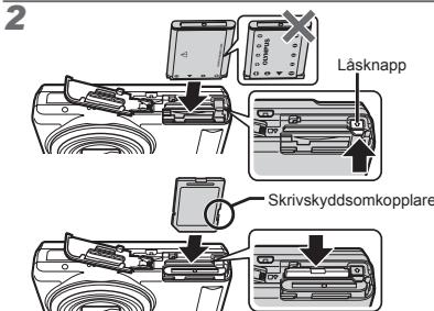 OLYMPUS VR-325 - Satta i batteriet och SD/SDHC-minneskortet (säljs separat) - 2