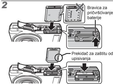 OLYMPUS VR-325 - Umetanje baterije i SD/SDHC memorijské kartice (prodaju se posebno) - 2