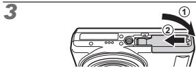 OLYMPUS VR-325 - Inserimento della batteria e della scheda di memoria SD/SDHC (venduta a parte) - 3