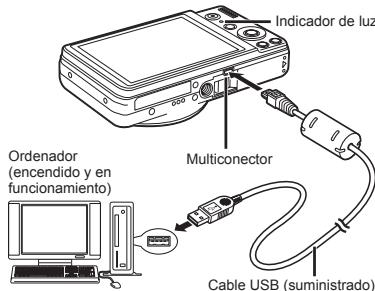 OLYMPUS VR-325 - Conecte la-camera al ordinador. - 1