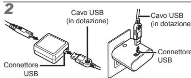 OLYMPUS VR-325 - Caricamento della batteria con l'adattatore USB-AC incluso - 2