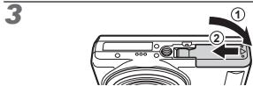 OLYMPUS VR-325 - Umetanje baterije i SD/SDHC memorijske kartice (prodaje se zasebno) - 3