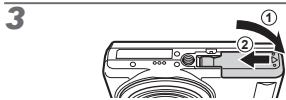 OLYMPUS VR-325 - Umetanje baterije i SD/SDHC memorijské kartice (prodaju se posebno) - 3