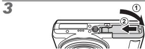 OLYMPUS VR-325 - Indsættelse af batteriet og SD/SDHC-hukommelseskortet (sælges separat) - 3