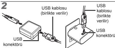 OLYMPUS VR-325 - Pilin urinle verilen USB-AC adaptörüyle Şarj edilmesi - 3