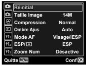 OLYMPUS KIT TG-320 - Appuyez sur la touche MENU. - 1