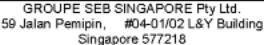 ROWENTA CG3808 ADAGIO,  CT3818 ADAGIO - Retailer name &amp; address: - 61