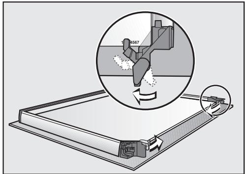 MIELE H 5145 BP - Pour réassembler la porte : - 1