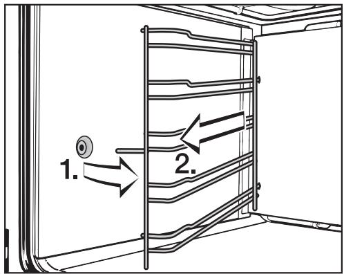 MIELE H 5145 BP - Démontage des supports de gradins - 1
