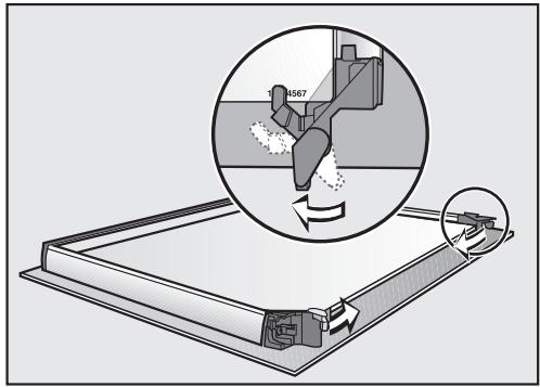 MIELE H 5245 BP - Pour réassembler la porte : - 1