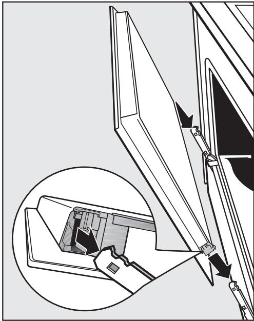 MIELE H 5245 BP - Pour réassembler la porte : - 5