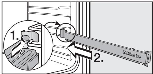MIELE H 5245 BP - Monter les rails coulissants FlexiClips - 1