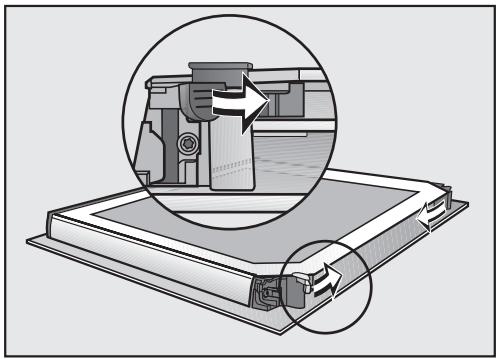 MIELE H 5245 BP - Pour réassembler la porte : - 4