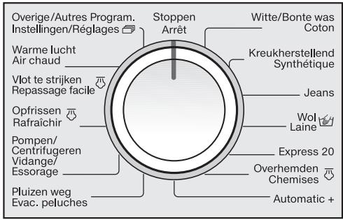 MIELE WT 2780 WPM - Sélection du programme - 1