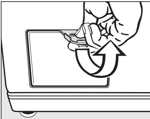 MIELE WT 2780 WPM - Ouvrir la porte de chargement en cas de système d'évacuation bouché et/ou de panne de courant - 2