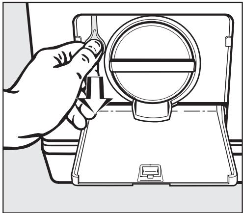 MIELE W 183 - Ouverture du couvercle de machine - 1
