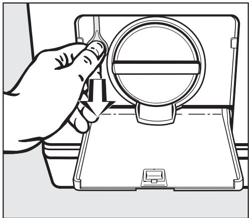 MIELE W679 - Ouverture du couvercle de machine - 1