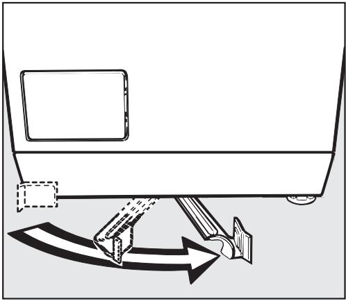 MIELE W695 - Levier à gauche = pendant le lavage - 1