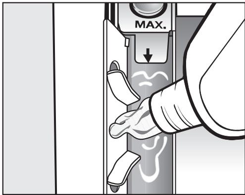 MIELE WDA 200 - Ajout d'adoucissant, de produit d'apprêt ou d'amidon liquide en fin de programme de lavage - 1