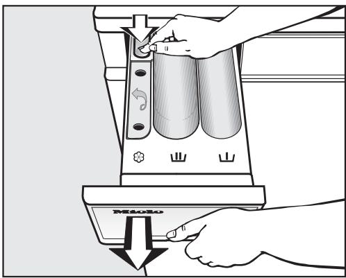 MIELE WDA 200 - Nettoyer le bac à produits - 1
