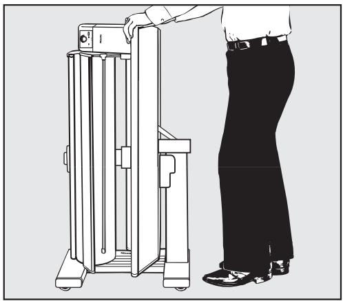 MIELE B 990 - Déplacement et ouverture de la repasseuse - 1
