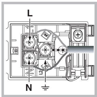 INDESIT FIM51KABK - Montaggio del cavo di alimentazione - 2