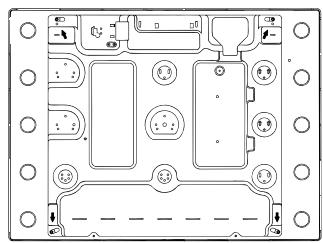 INDESIT P750AST - Bevestigingschema van het kookvlak - 4