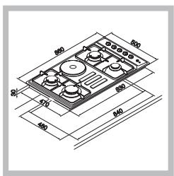 INDESIT PI950ASIX - Plaatsing in aanbouwkeukens - 1