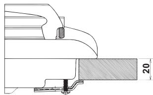 INDESIT PIM 604 IX - Esquema de fijación de los ganchos - 1