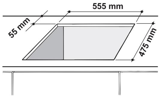 555 mm 55 mm 475 mm